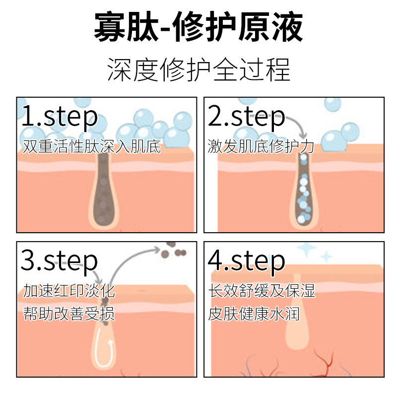 寡肽淡化祛痘印小安瓶修复肌肤原液 恬悦液态精华