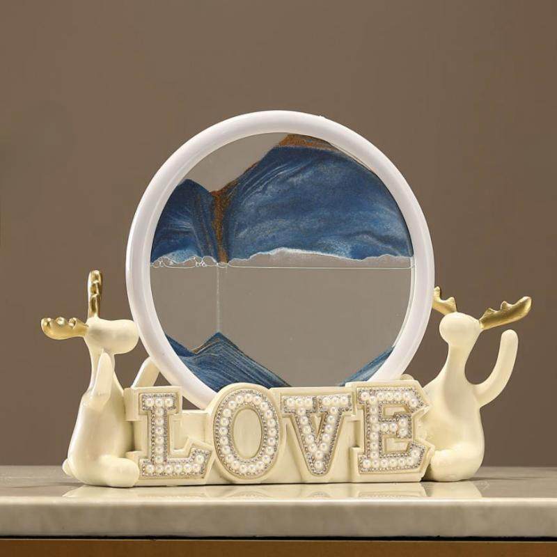 流沙画摆件love轻奢客厅创意沙漏电视柜装饰品婚庆送新人结婚礼物,淘宝优惠券,粉丝福利购,淘宝优惠卷