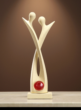 情侣摆件一对抽象人物送礼