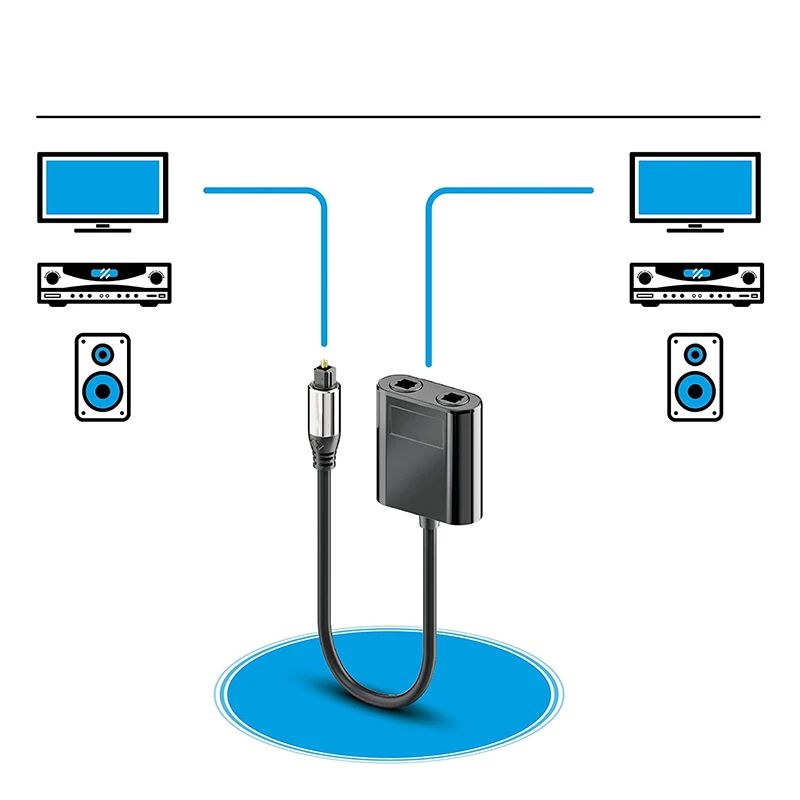 Optical Fiber Cable Splitter 2 in 1 for Toslink Coverter 24K - 图2