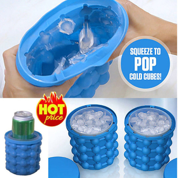 Ice Cube Mold Ice Trays Large Silicone Ice Bucket Ice Cube冰 - 图0