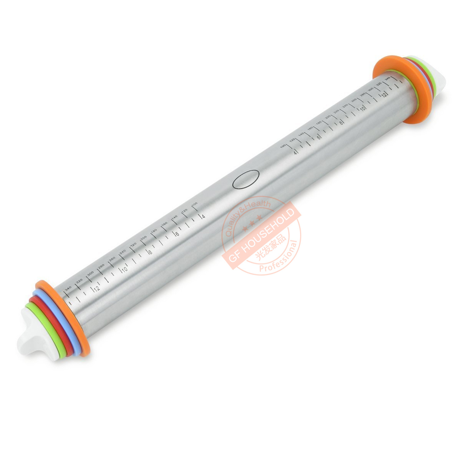 Rolling Pin and Silicone Baking Pastry Mat Set不锈钢擀面杖垫 - 图3