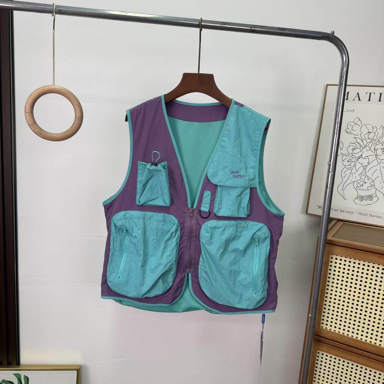 户外山系！男女情侣款秋季宽松机能风防泼水速干撞色工装马甲坎肩,淘宝优惠券,粉丝福利购,淘宝优惠卷