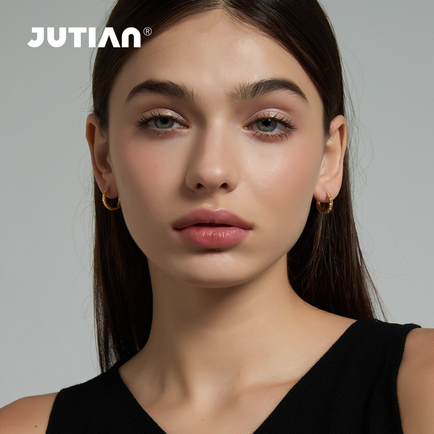 JUTIAN S925纯银碎冰冰耳扣轻奢爆闪简约高级感耳圈耳环女新款,淘宝优惠券,粉丝福利购,淘宝优惠卷