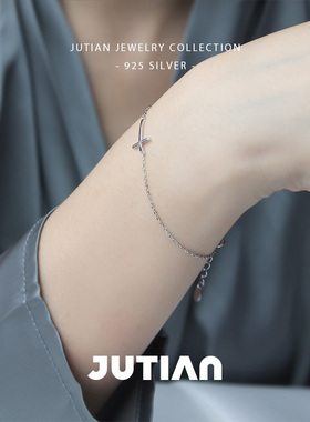 十字手链925银小众设计女