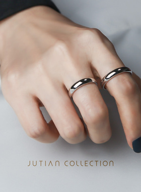 简约光面戒指ins情侣礼物新款