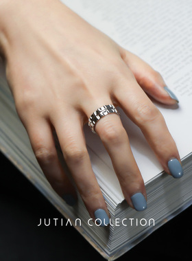 JUTIAN纯银高级感戒指女简约指环
