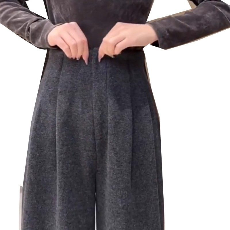 清仓捡漏大码加绒毛呢休闲裤秋冬高腰显瘦宽松垂感直筒窄版阔腿裤,淘宝优惠券,粉丝福利购,淘宝优惠卷
