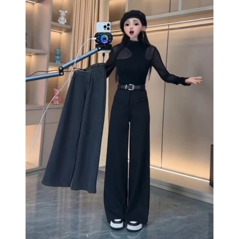 清仓捡漏加绒毛呢裤子女秋冬季休闲宽松显瘦时尚西装窄版阔腿裤,淘宝优惠券,粉丝福利购,淘宝优惠卷