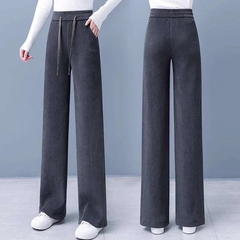 清仓捡漏加绒雪尼尔阔腿裤女秋冬季加厚灯芯绒身材直筒女裤子垂感,淘宝优惠券,粉丝福利购,淘宝优惠卷