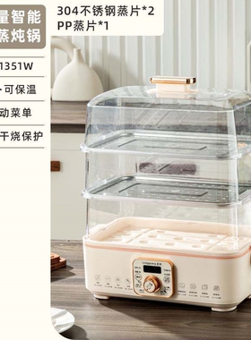304不锈钢电蒸锅多功能三层家用