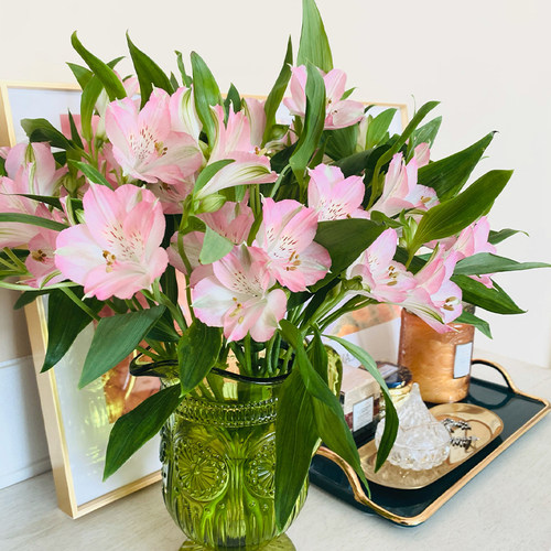 花然严品水仙百合鲜花云南直发鲜切花六出花粉色家用插花超长花期 - 图3