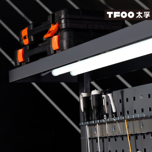 太孚 带抽屉高灯架组装桌 插座图纸工具挂板流水线防静电工作台 - 图2