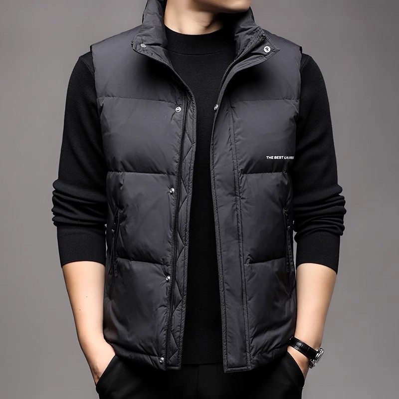 皮尔卡丹轻薄羽绒马甲男外穿立领秋冬季坎肩保暖背心加厚马夹外套,淘宝优惠券,粉丝福利购,淘宝优惠卷