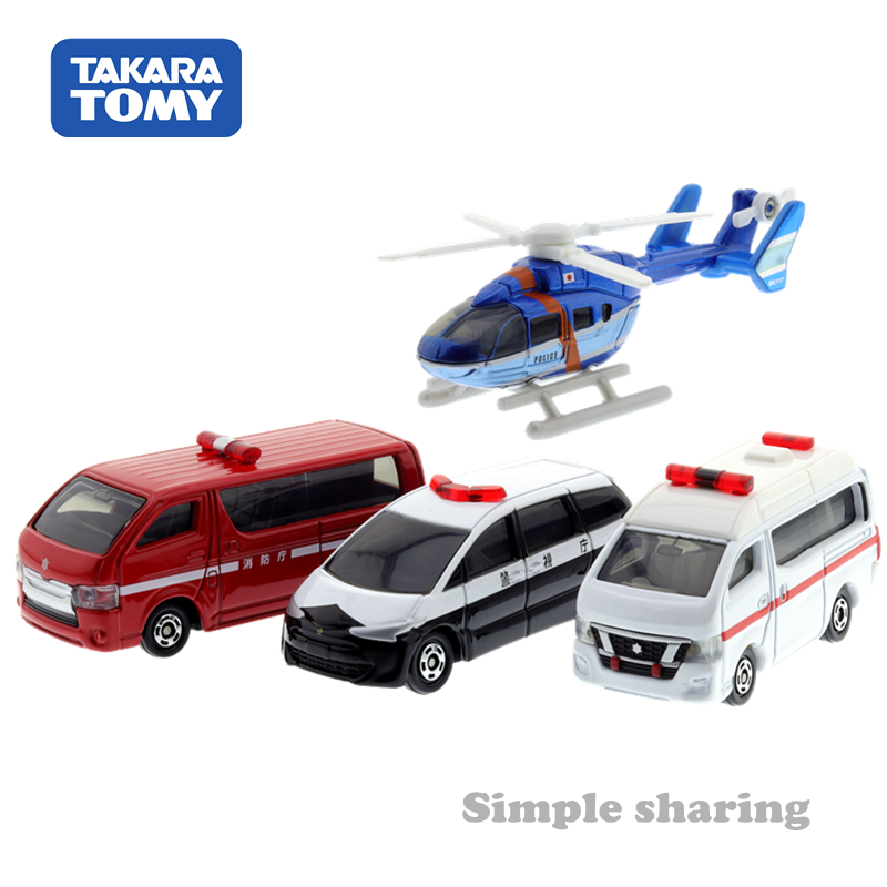 TOMY多美卡合金车模型玩具TOMICA出动消防救护警察紧急救援车辆组 - 图0