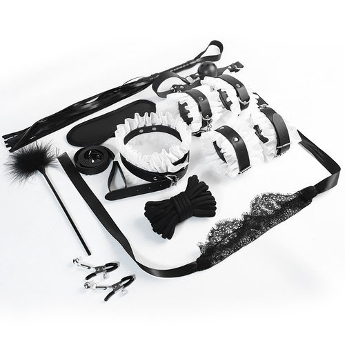 花边蕾丝套装**小皮鞭子实践玩具套装sp打屁屁神器马鞭拍皮质工具 - 图3