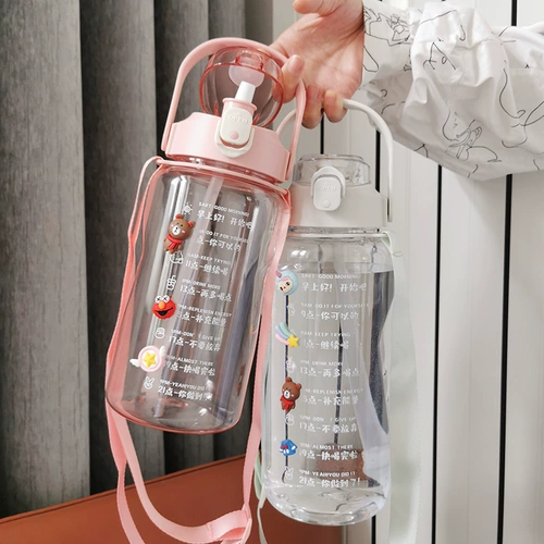 Вместительная и большая летняя чайная чашка со стаканом, трубочка, портативный высококачественный чайник, 2000 мл, популярно в интернете