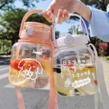 Высококачественная летняя портативная вместительная и большая милая пластиковая трубочка со стаканом, коллекция 2021
