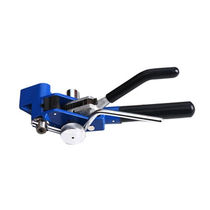 Stainless Steel Ties Lace Tightener strap pliers Ribbon Gun stainless steel with fastening Cut off tool unit: cover blue