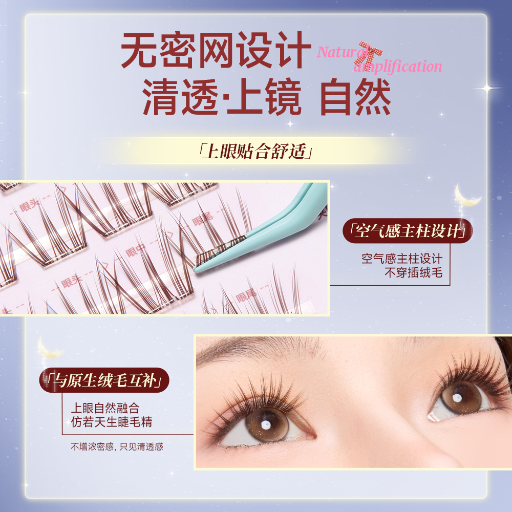 心愿先生小月兔假睫毛韩系淡颜清透自然新款高粘胶条眼睫毛新手,淘宝优惠券,粉丝福利购,淘宝优惠卷