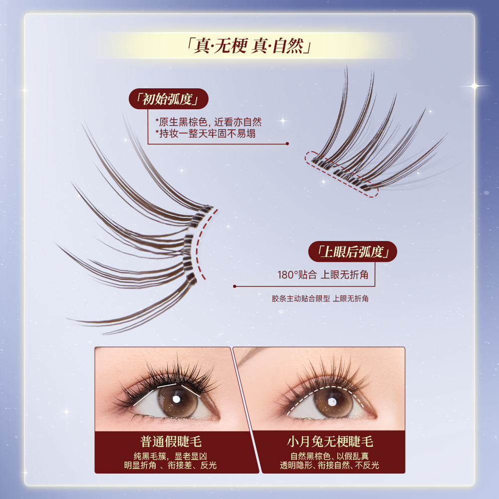 心愿先生小月兔假睫毛韩系淡颜清透自然新款高粘胶条眼睫毛新手,淘宝优惠券,粉丝福利购,淘宝优惠卷