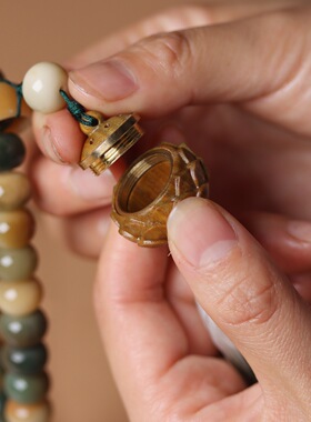 敦煌飘花白玉菩提根DIY风化胖苹果散珠男女双圈手链手串佛珠批发