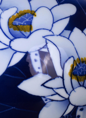 景德镇中式青花陶瓷花瓶手绘客厅电视柜工艺品家居博古架摆件礼品