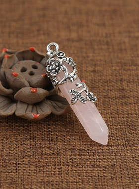 六角柱天然石水晶灵摆吊坠饰品