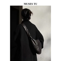 Middle Number | MUSESTU Small crowns horn bag genuine leather Somme bag Dumplings Dumplings Bag Chest Wrap Sheep Corner Bag Sloped Satchel Bag