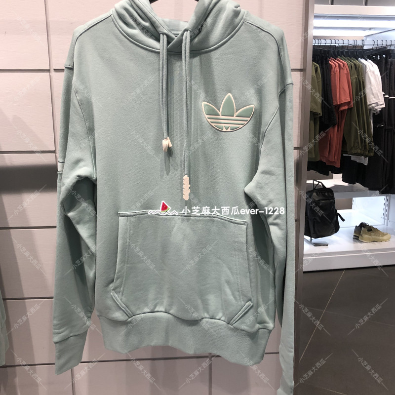 adidas三叶草正品男子logo徽标连帽运动休闲宽松卫衣HS1998/1999 - 图1