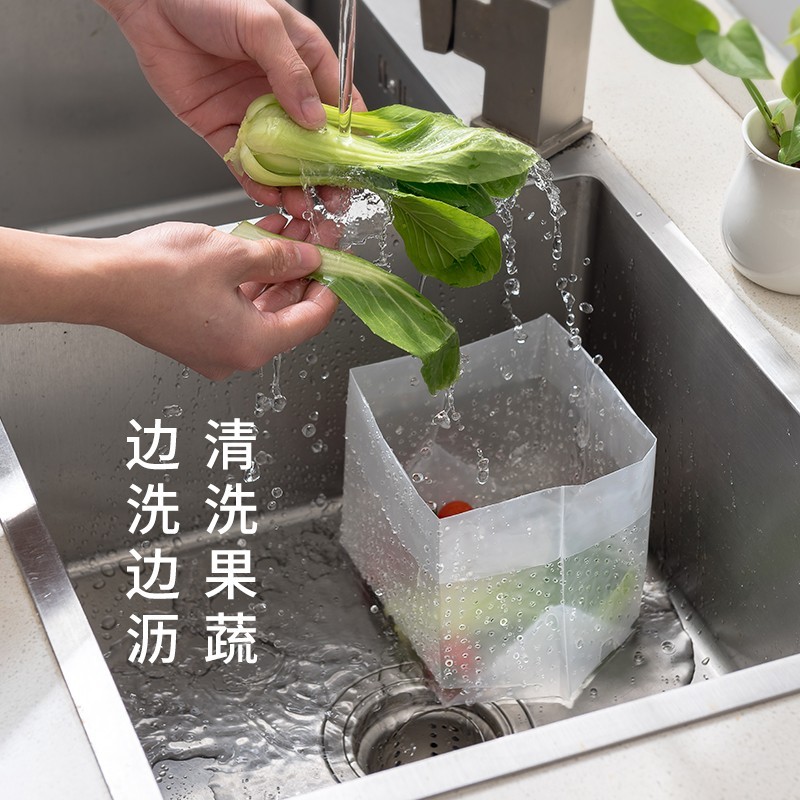 厨房水槽沥水袋加厚自立式垃圾袋水池剩菜剩饭隔渣袋一次性过滤网 - 图2