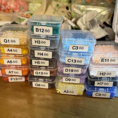 【大盒+72小盒】4.5cm拼豆收纳盒套盒试卷透明收纳盒串珠高颜值 - 图1