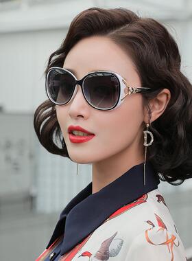 2025年新款防紫外线太阳镜大脸显瘦墨镜女级感优雅时尚偏光眼镜