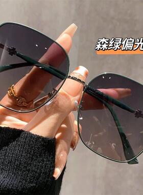 方形时尚大框级感偏光墨镜女款显脸小防紫外线防晒太阳眼镜