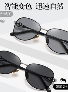 级感偏光变色太阳眼镜小脸款太阳镜女防紫外线开车墨镜女新款潮