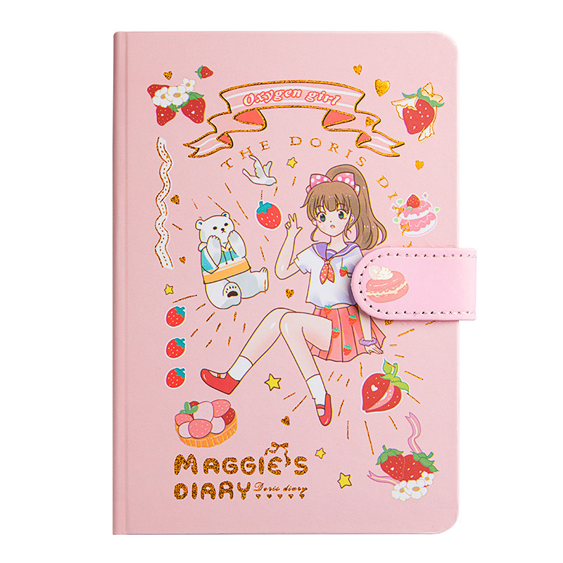 手账本可爱少女心女孩日韩笔记本减压diy生日奖品本网红创意磁扣彩页日记本记事本文艺精致高颜值摘抄本卡通,淘宝优惠券,粉丝福利购,淘宝优惠卷