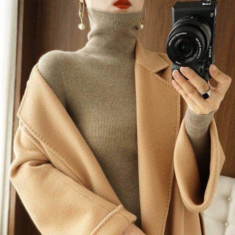 配大衣的内搭高领毛衣女秋冬新款美拉德穿搭软糯不起球针织打底衫,淘宝优惠券,粉丝福利购,淘宝优惠卷