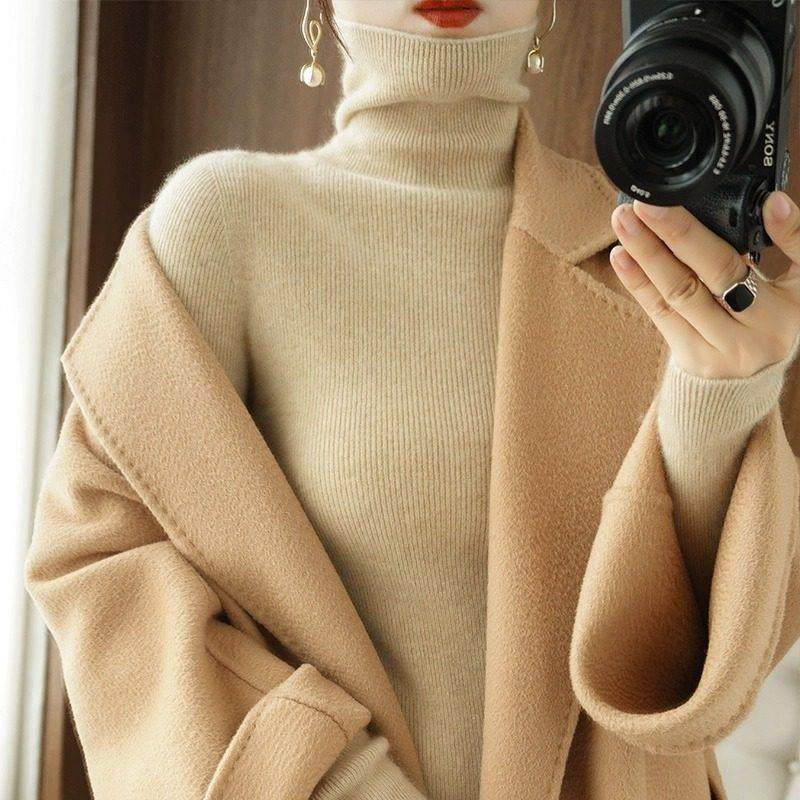配大衣的内搭高领毛衣女秋冬新款美拉德穿搭软糯不起球针织打底衫,淘宝优惠券,粉丝福利购,淘宝优惠卷