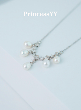 PrincessYY轻奢小众极光淡水珍珠项链2025新款爆款s925纯银颈链女