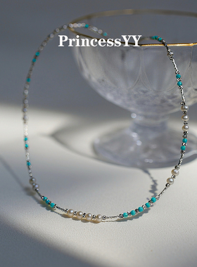 PrincessYY极细天然石淡水珍珠项链高级感轻奢小众2026新款配饰潮