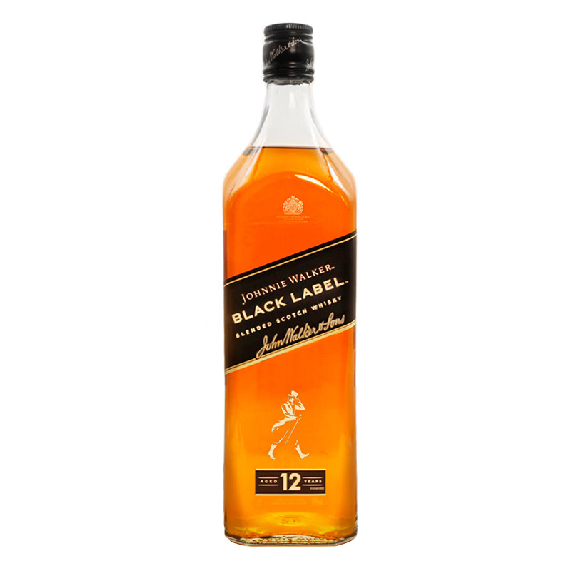 尊尼获加黑牌黑方威士忌洋酒帝亚吉欧Johnnie Walker 1000ml 1L - 图1