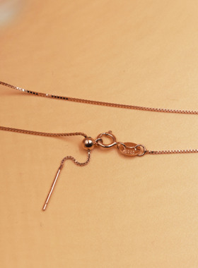 S925纯银项链女穿珠金色18K彩