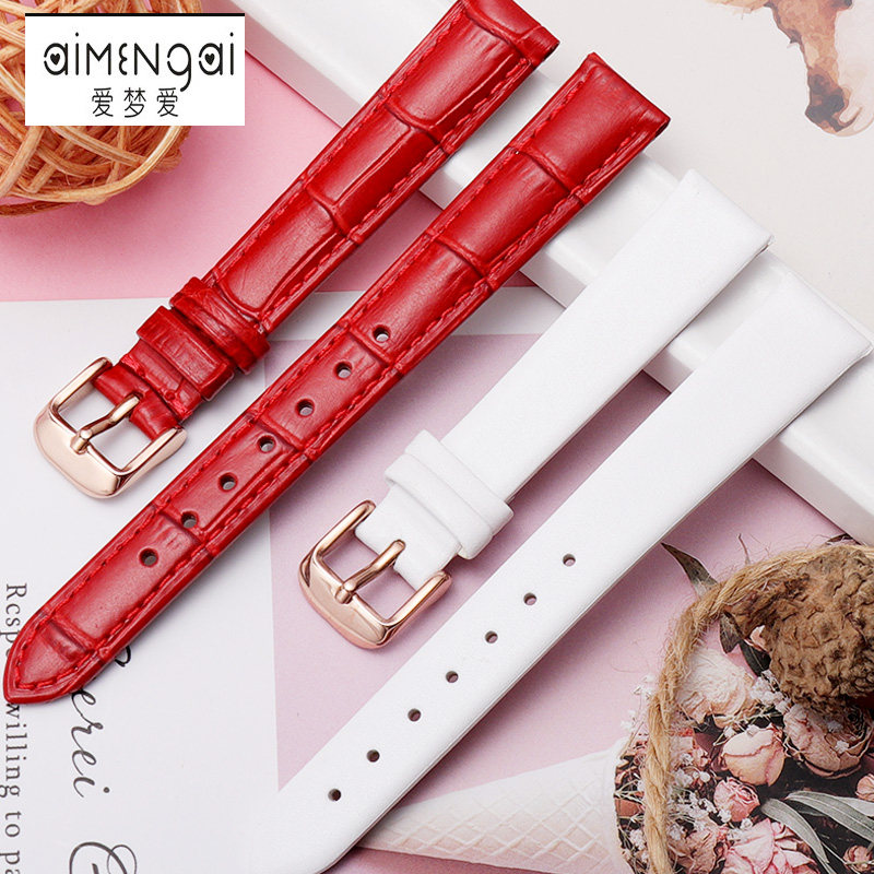 卡西欧手表带女真皮女款sheen系列 爱梦爱配件