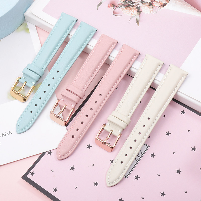 适配卡西欧手表带真皮女表小方红表 爱梦爱配件