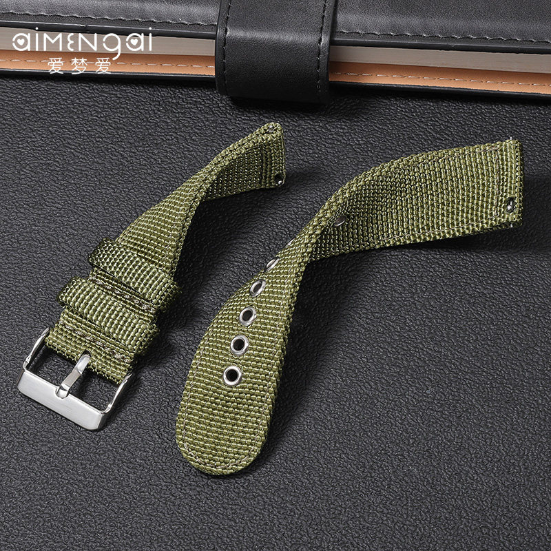 蓝色尼龙西铁城蓝天使罗西尼手表链 爱梦爱配件