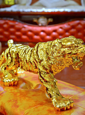 老虎办公室摆件 客厅家居装饰品 汽车摆设树脂工艺品开业礼品