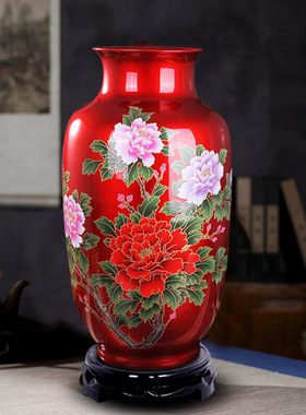 景德镇陶瓷器水晶釉花瓶大号落地花瓶客厅现代家居摆件装饰品