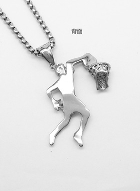 跨境朋克项链吊坠钛钢男灌篮高手