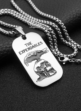 军牌风滴油乌鸦骷髅头钛钢吊坠