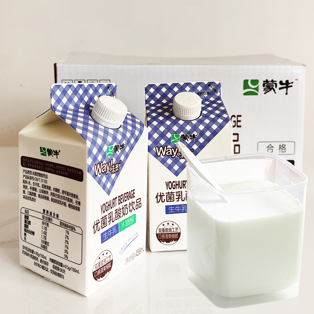 蒙牛优菌乳佐餐伴侣GO畅低脂肪原味酸奶饮品凤梨椰汁458ml乳酸菌-图2